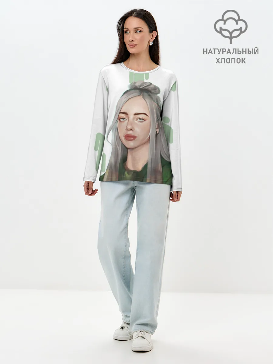 Лонгслив женский. Хлопок / BILLIE EILISH