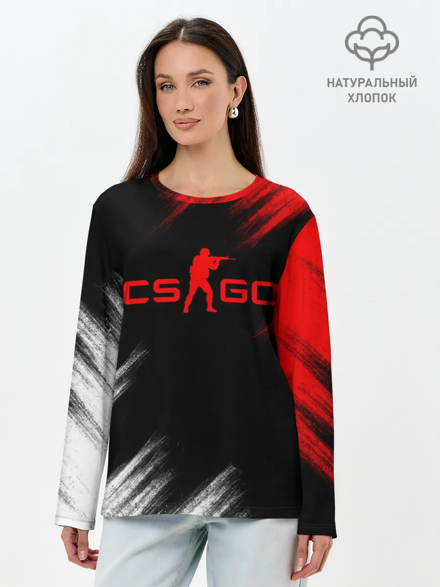 Лонгслив женский. Хлопок / Counter Strike