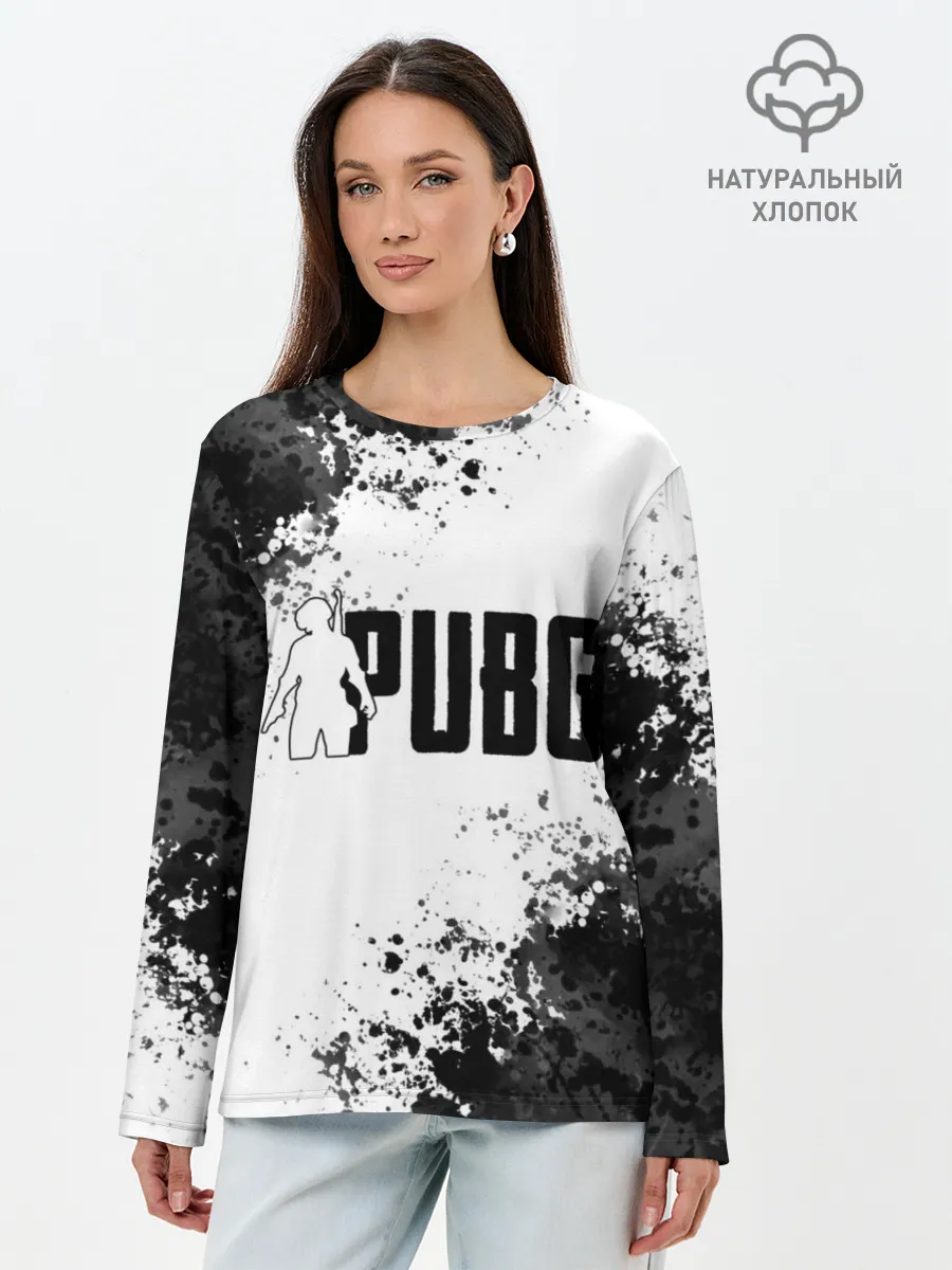 Лонгслив женский. Хлопок / PUBG.