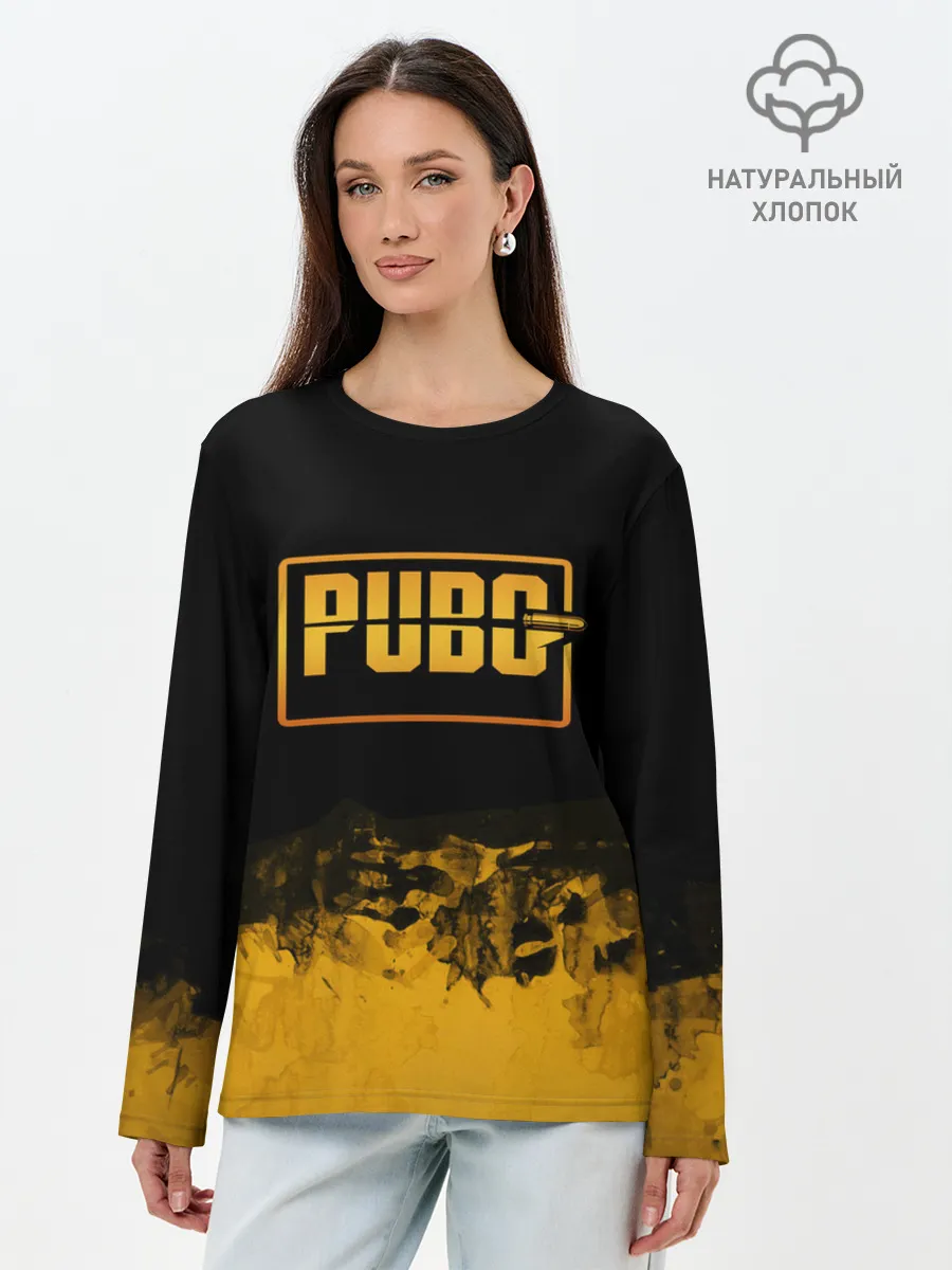 Лонгслив женский. Хлопок / PUBG.