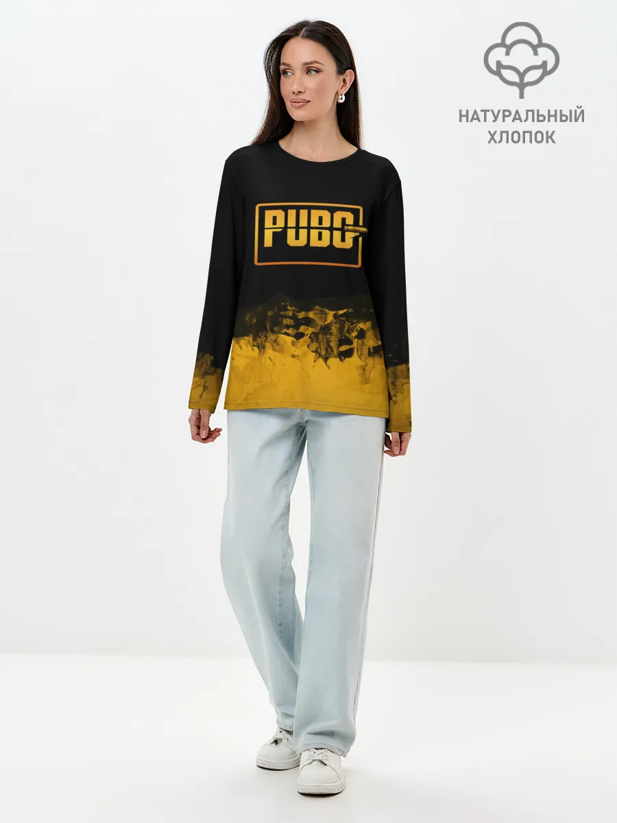 Лонгслив женский. Хлопок / PUBG.