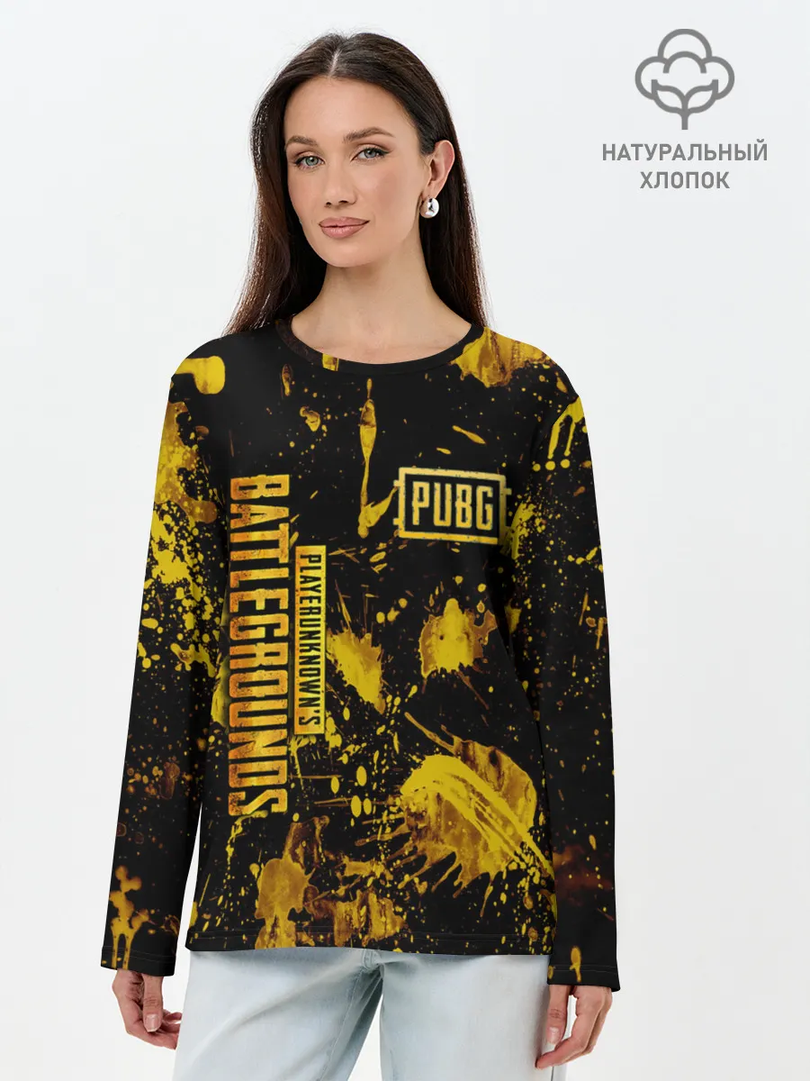 Лонгслив женский. Хлопок / PUBG