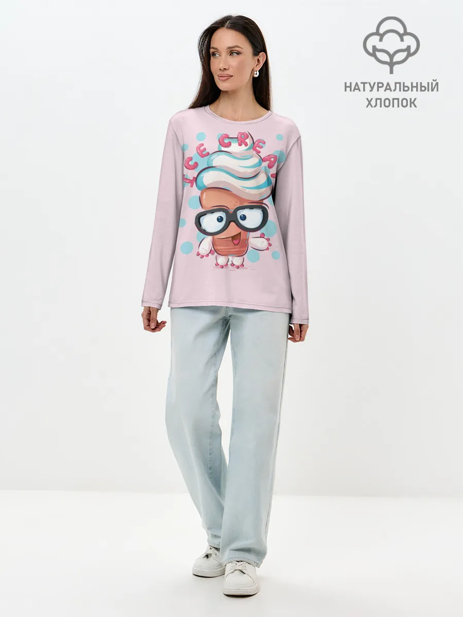 Лонгслив женский. Хлопок / ICE CREAM