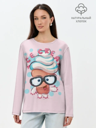 Лонгслив женский. Хлопок / ICE CREAM