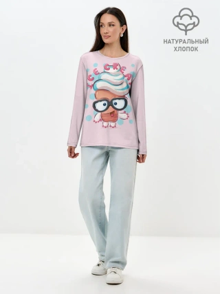 Лонгслив женский. Хлопок / ICE CREAM