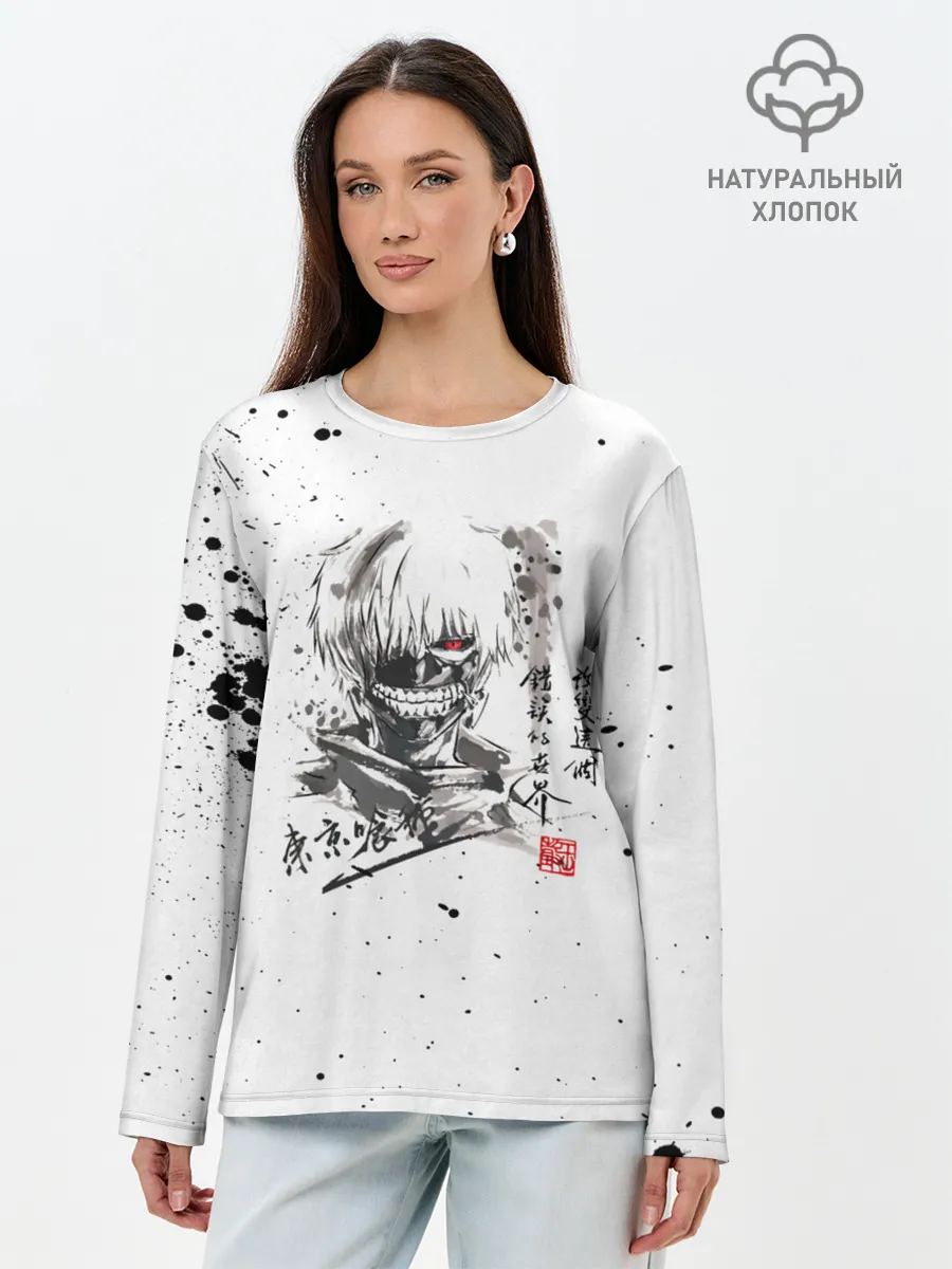 Лонгслив женский. Хлопок / Токийский гуль