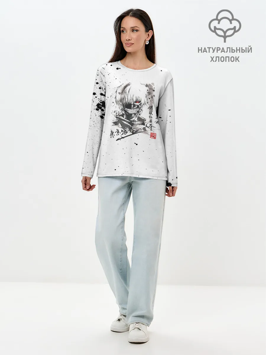 Лонгслив женский. Хлопок / Токийский гуль