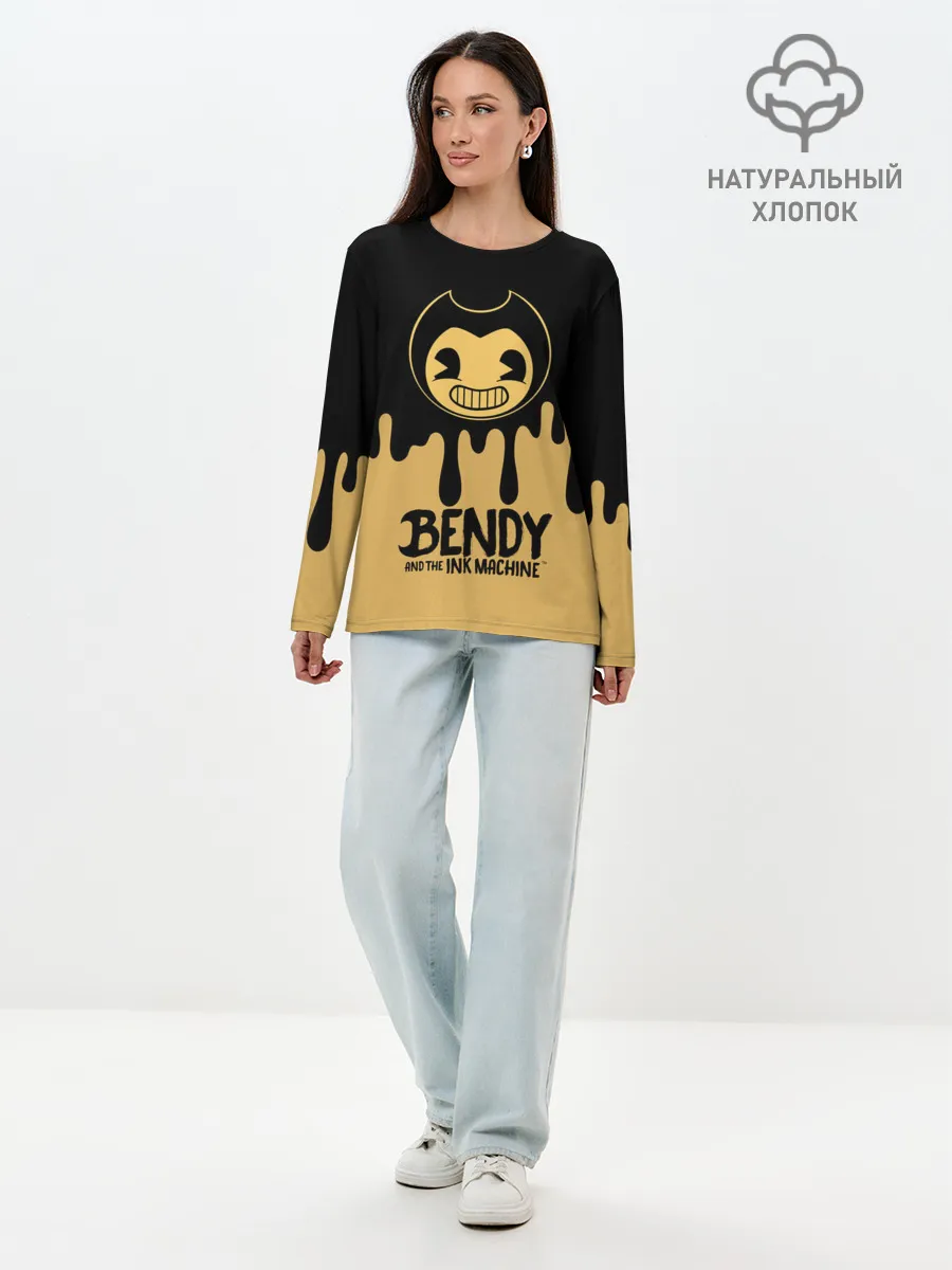 Лонгслив женский. Хлопок / Bendy And The Ink Machine
