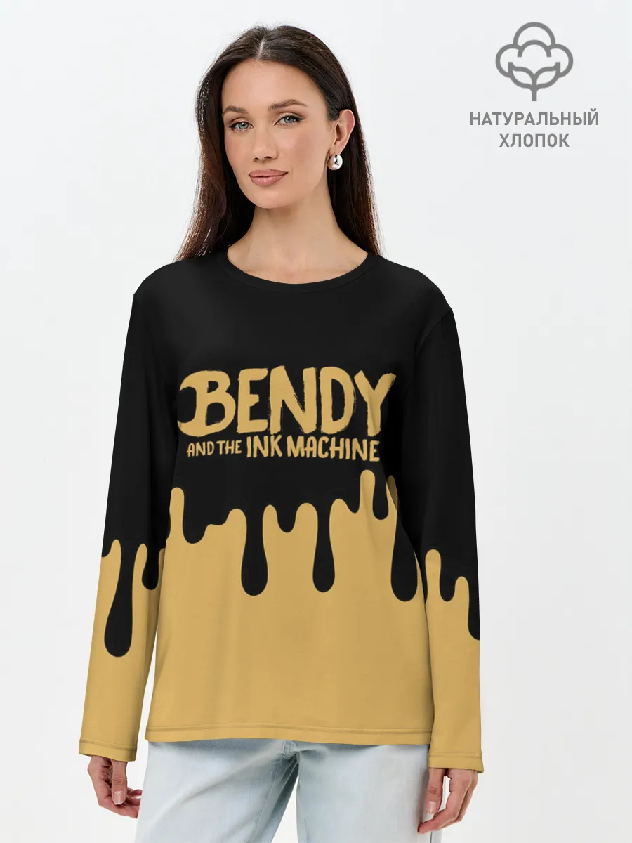 Лонгслив женский. Хлопок / Bendy And The Ink Machine