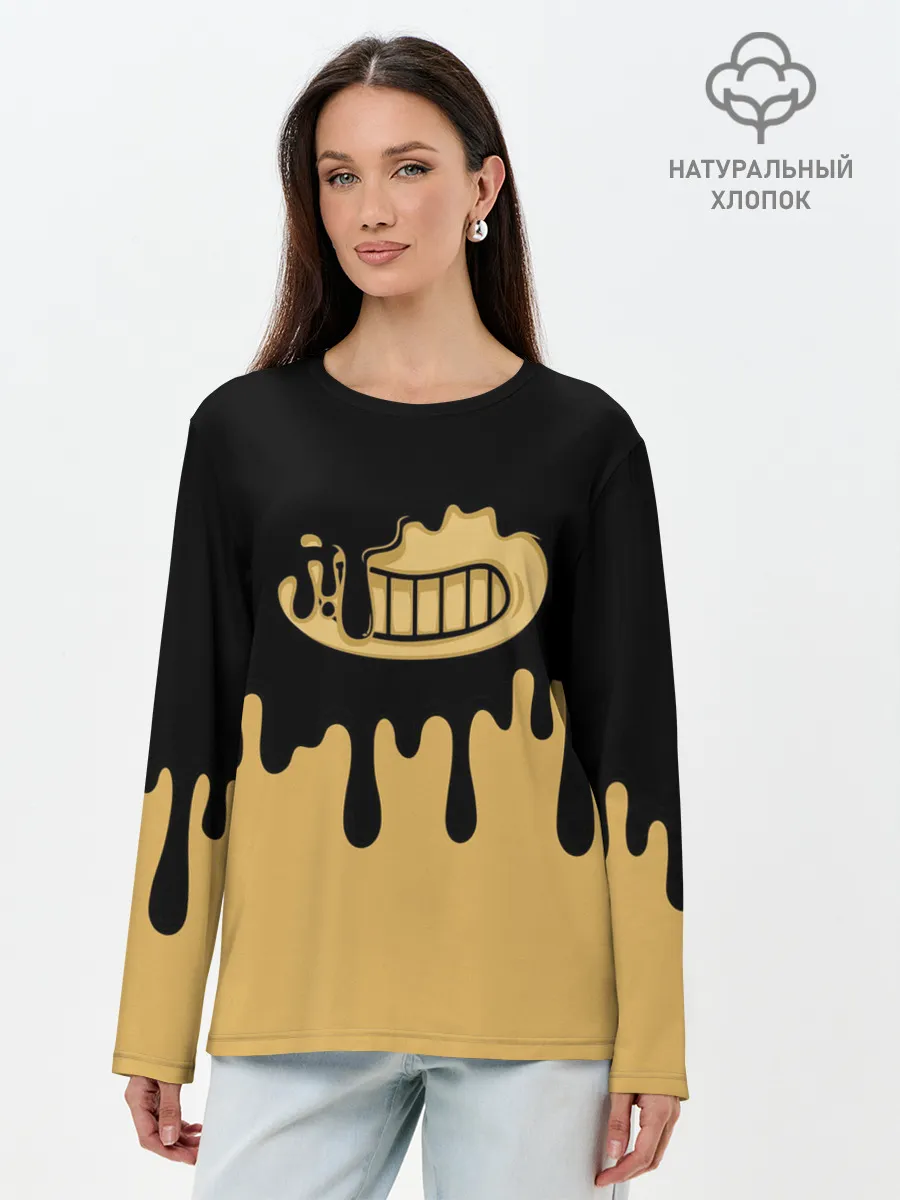 Лонгслив женский. Хлопок / Bendy And The Ink Machine