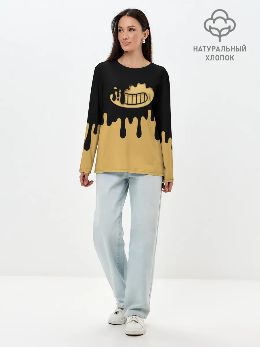 Лонгслив женский. Хлопок / Bendy And The Ink Machine