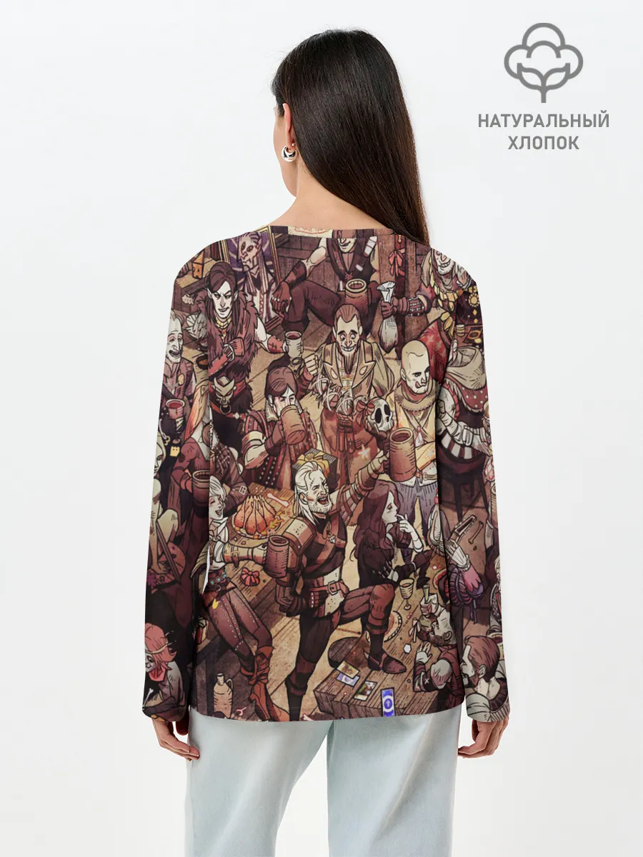 Лонгслив женский. Хлопок / Ведьмак