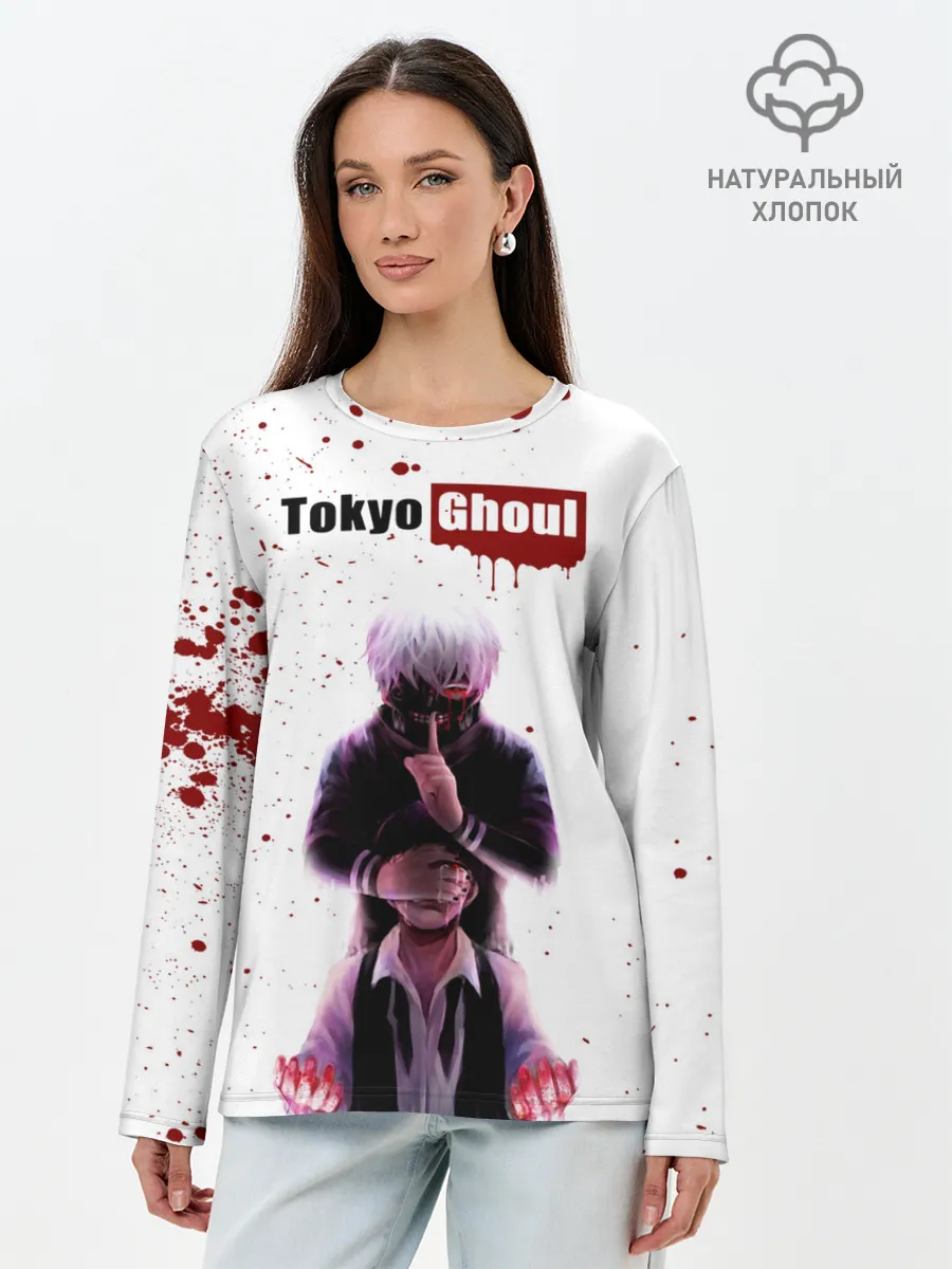 Лонгслив женский. Хлопок / Токийский гуль