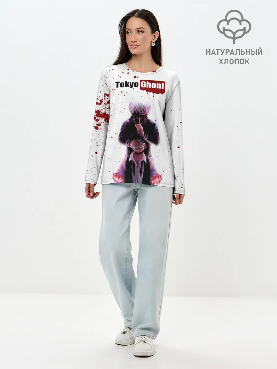 Лонгслив женский. Хлопок / Токийский гуль