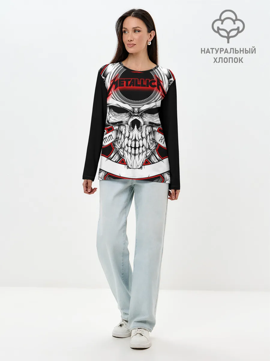 Лонгслив женский. Хлопок / Metallica