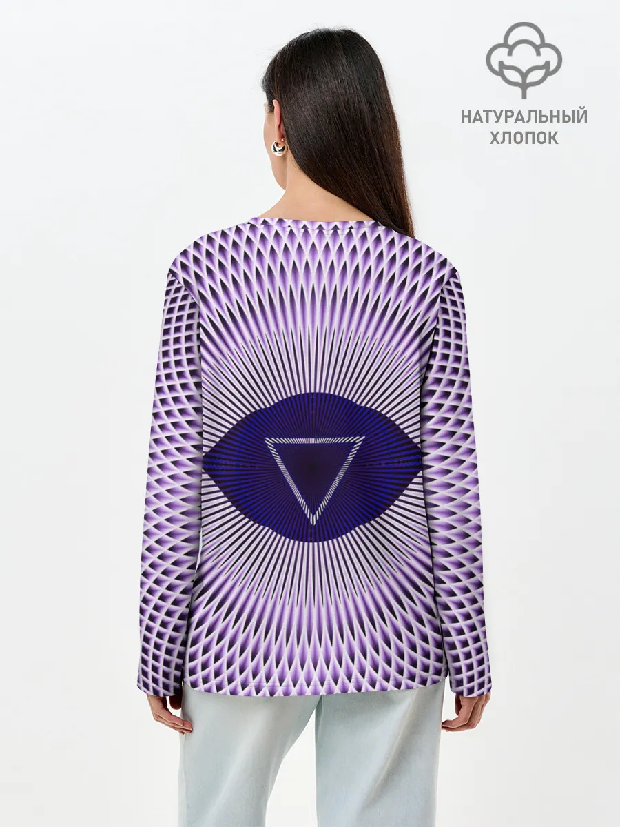 Лонгслив женский. Хлопок / Чакра