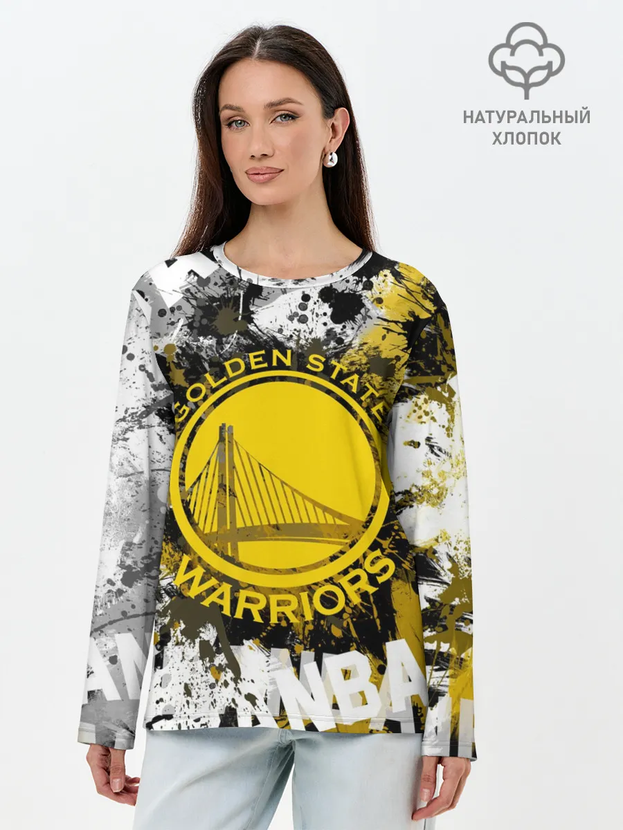 Лонгслив женский. Хлопок / Голден Стэйт Уорриорз