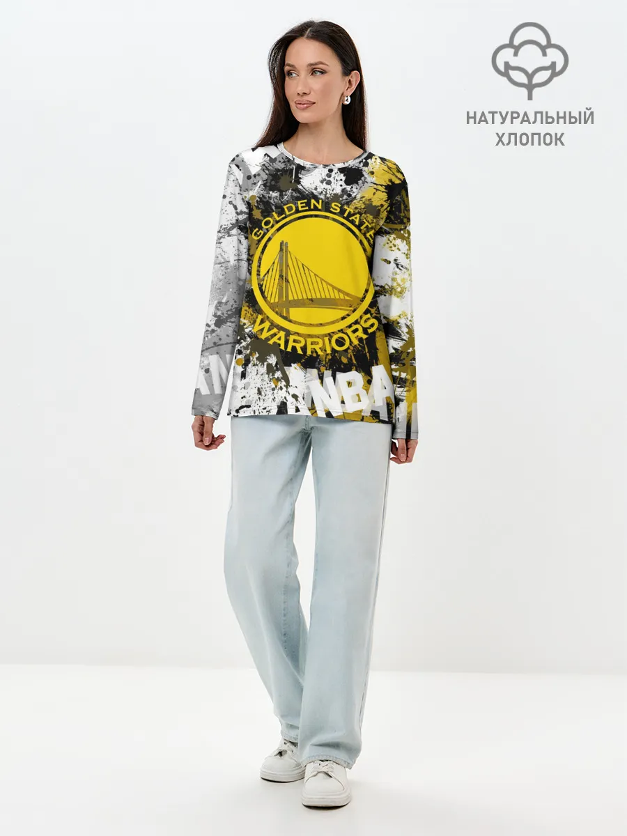Лонгслив женский. Хлопок / Голден Стэйт Уорриорз