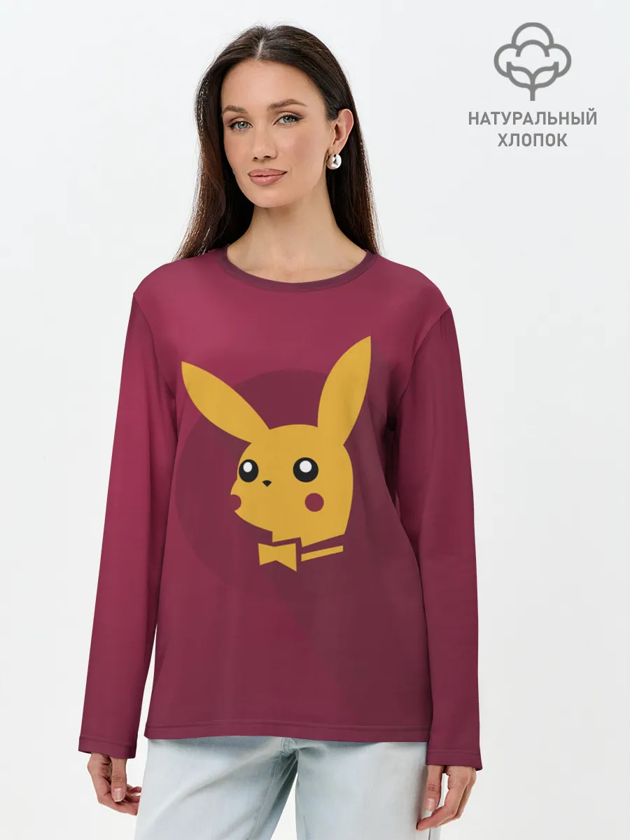 Лонгслив женский. Хлопок / Плейчу