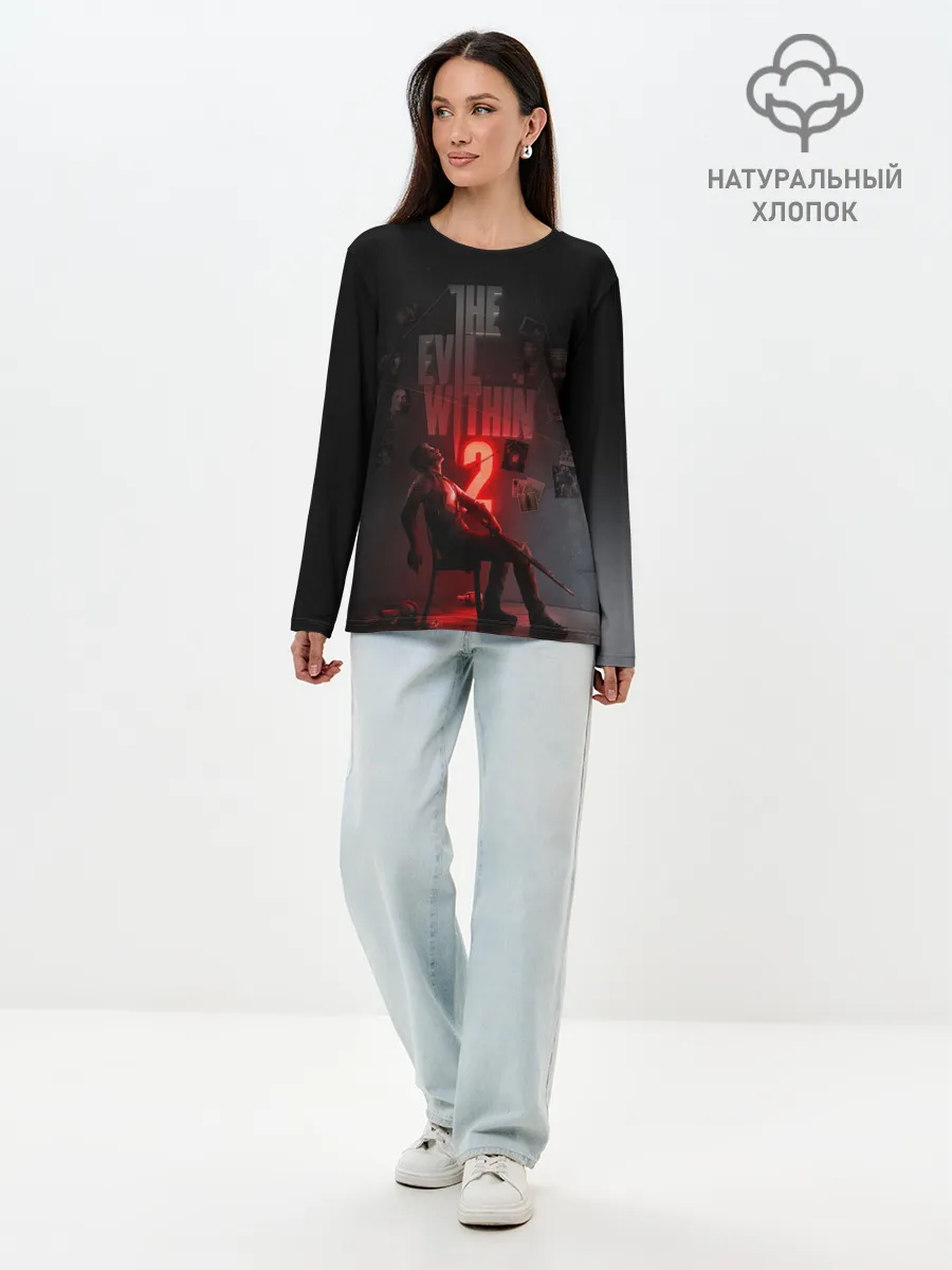 Лонгслив женский. Хлопок / The Evil Within 2
