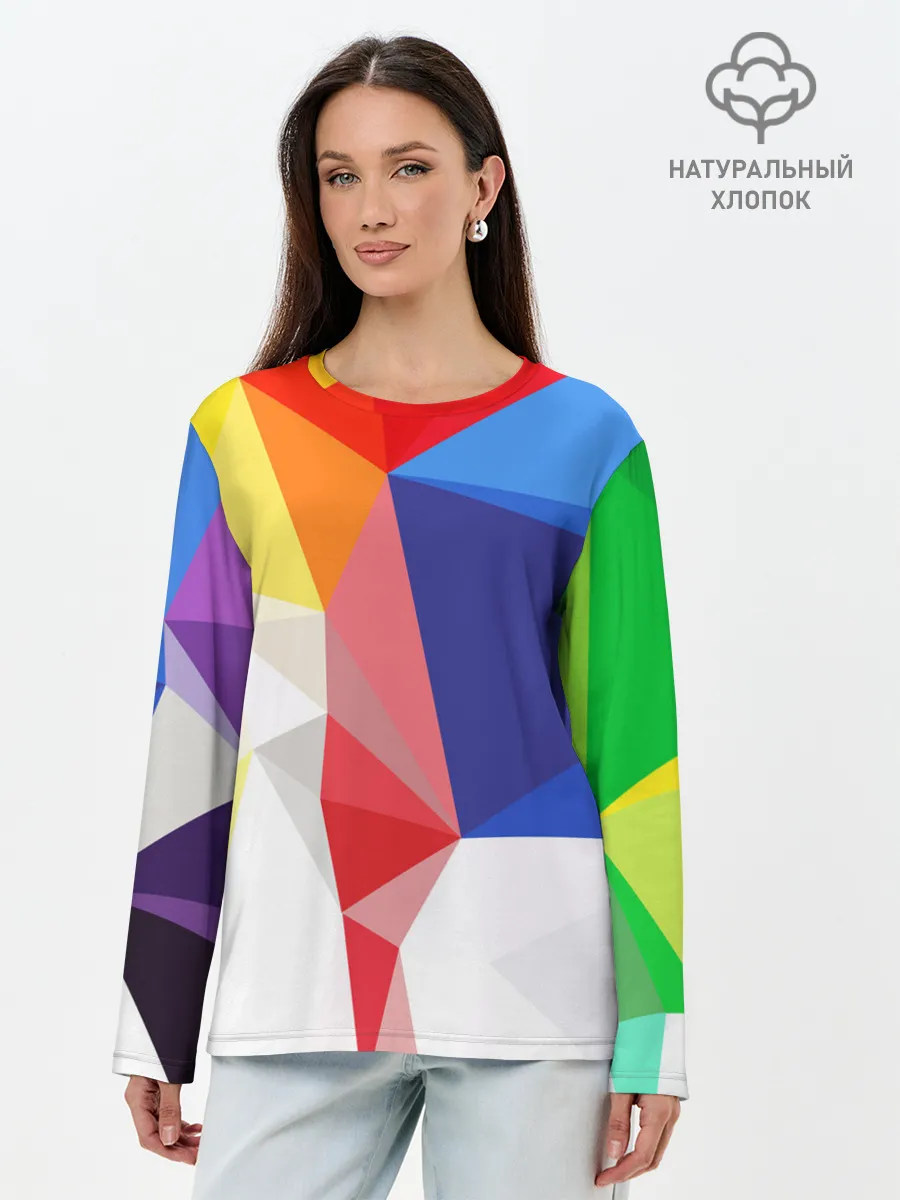 Лонгслив женский. Хлопок / BACKGROUND COLOR