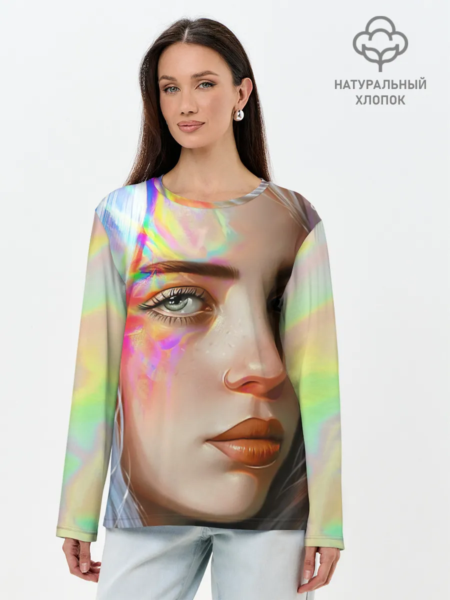 Лонгслив женский. Хлопок / Билли Айлиш