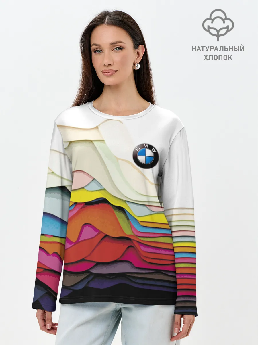 Лонгслив женский. Хлопок / Color