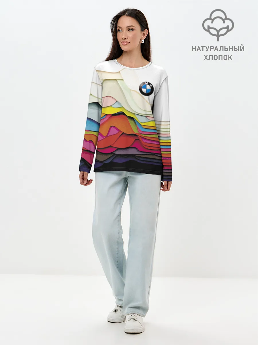 Лонгслив женский. Хлопок / Color