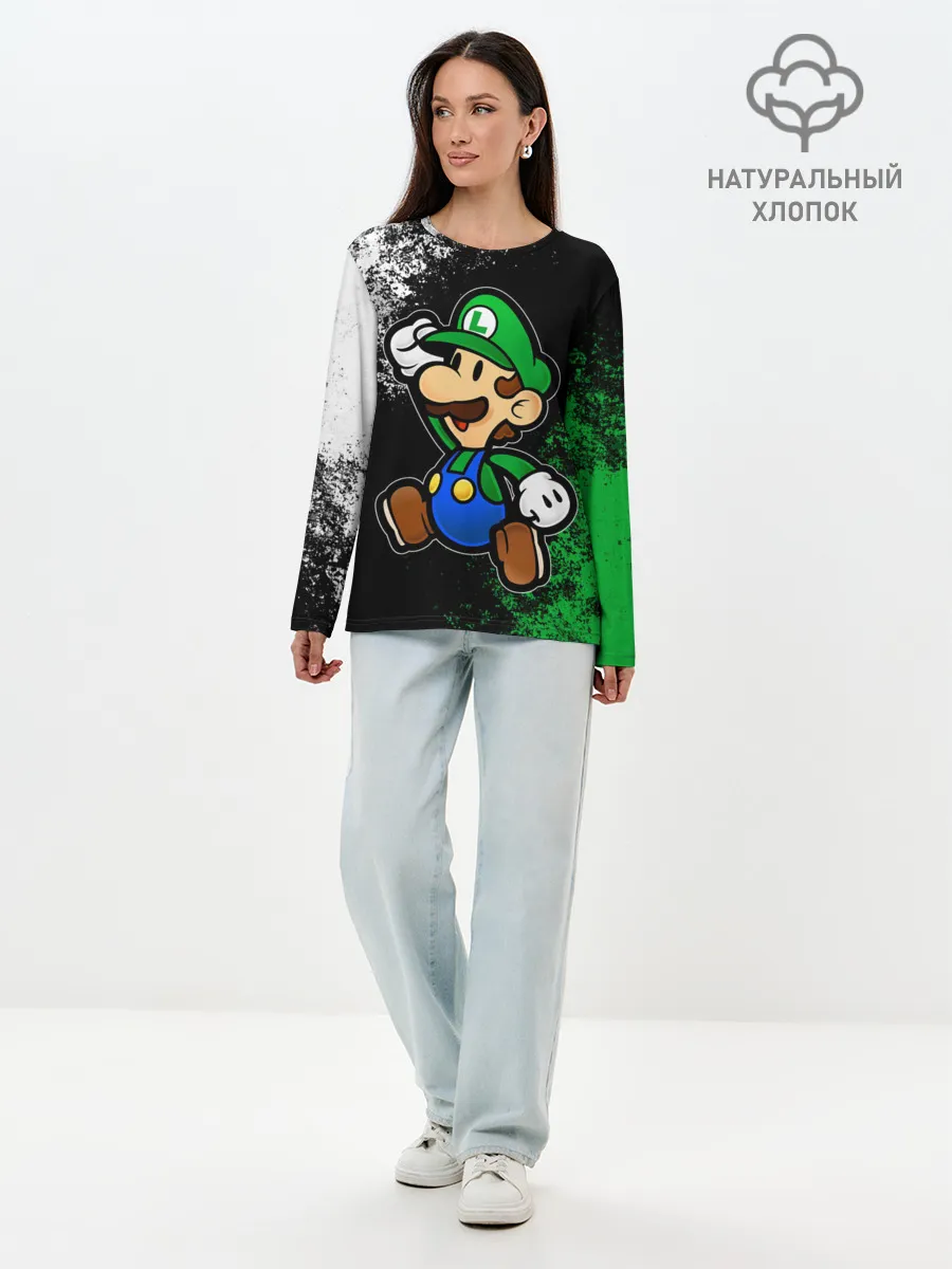 Лонгслив женский. Хлопок / Luigis Mansion