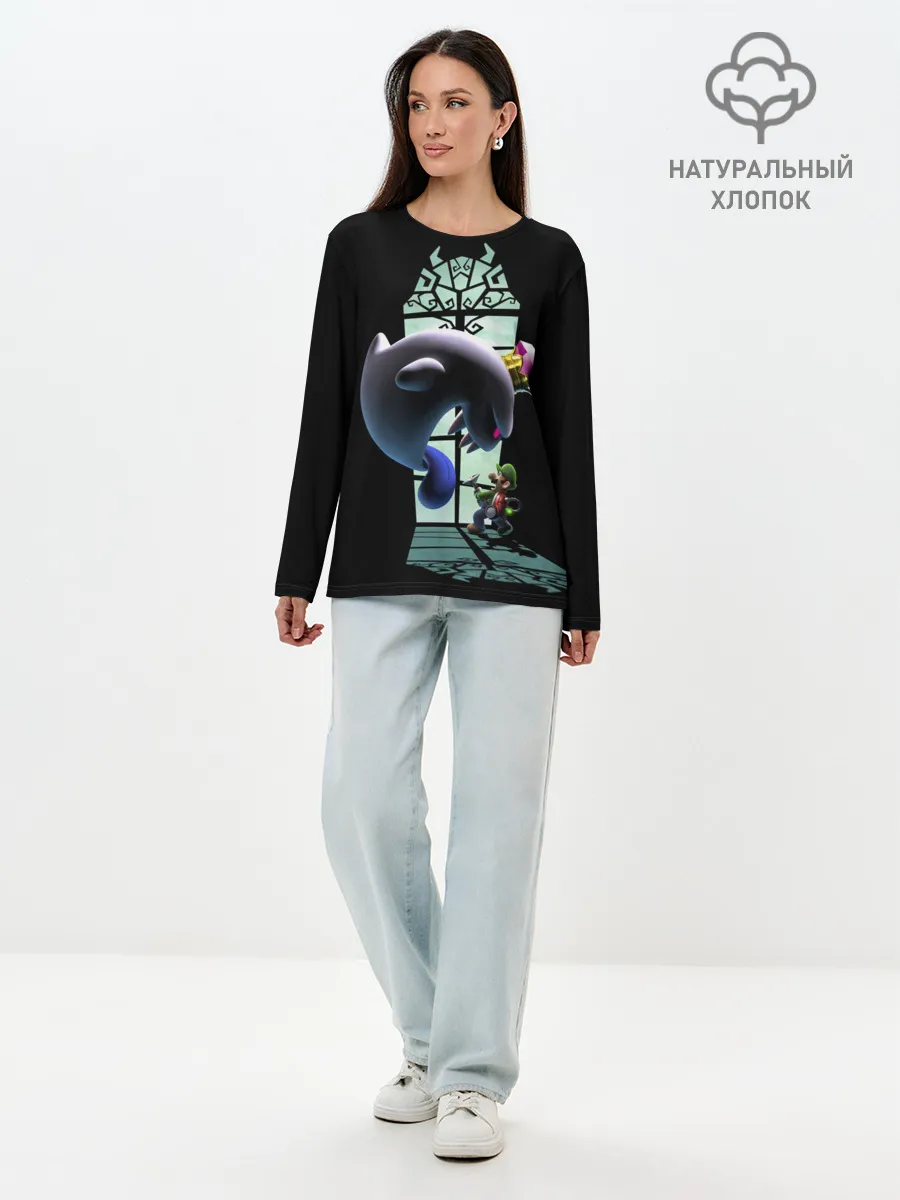 Лонгслив женский. Хлопок / Luigis Mansion