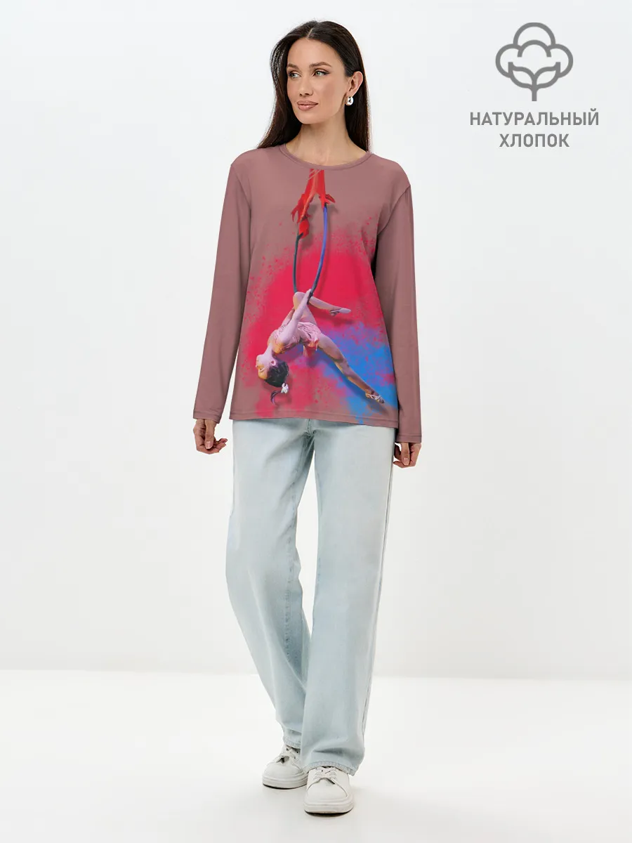 Лонгслив женский. Хлопок / Воздушная гимнастика