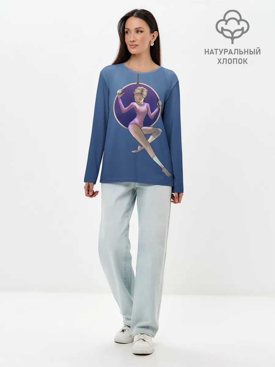 Лонгслив женский. Хлопок / Gymnastics on the rings