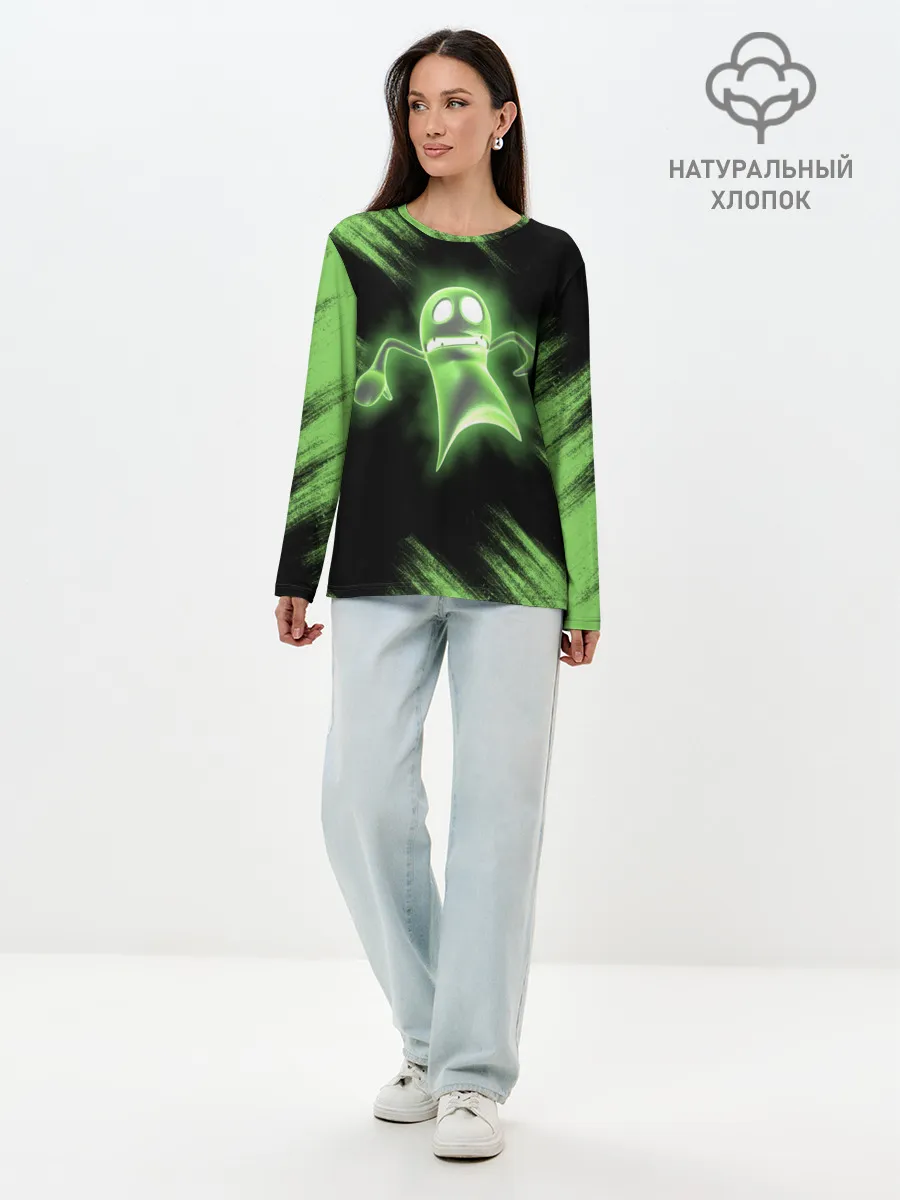 Лонгслив женский. Хлопок / Luigis Mansion