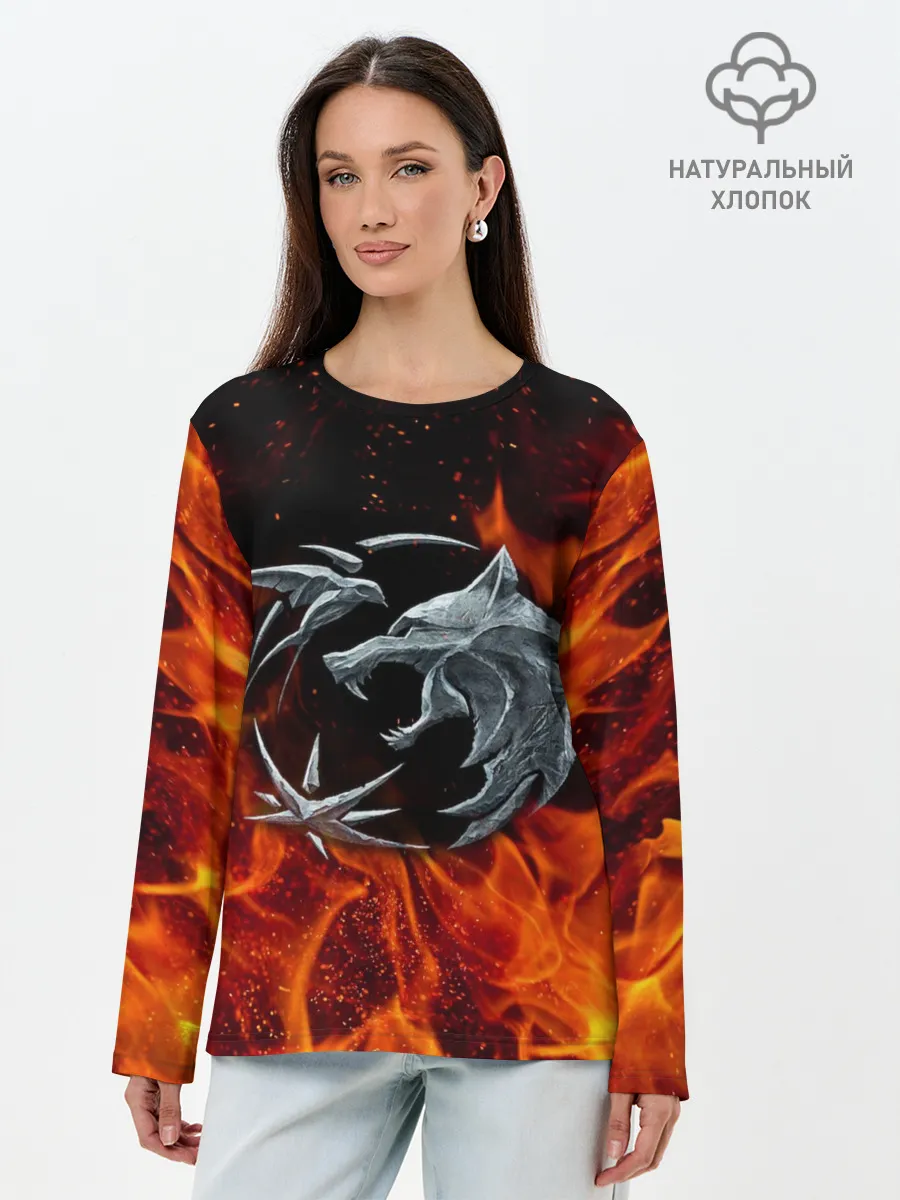 Лонгслив женский. Хлопок / СЕРИАЛ ВЕДЬМАК