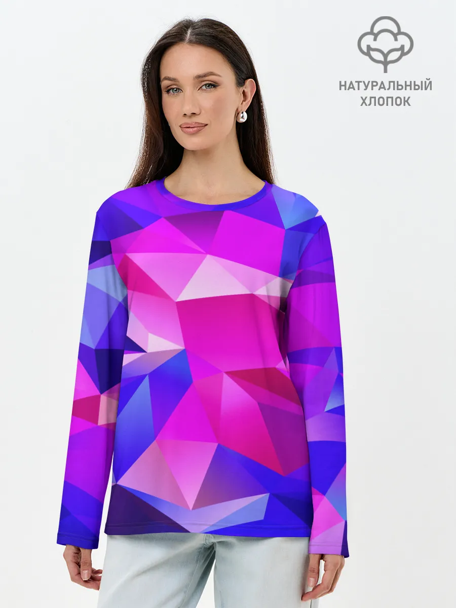 Лонгслив женский. Хлопок / NEON POLYGON