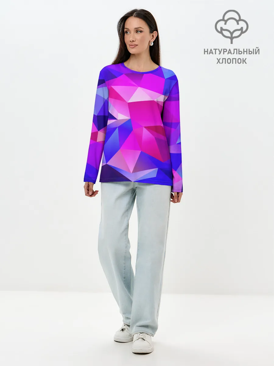 Лонгслив женский. Хлопок / NEON POLYGON