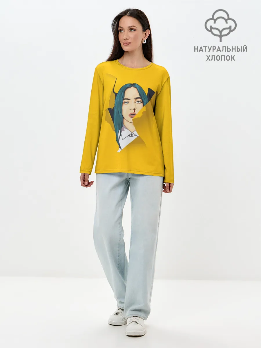Лонгслив женский. Хлопок / Billie Eilish