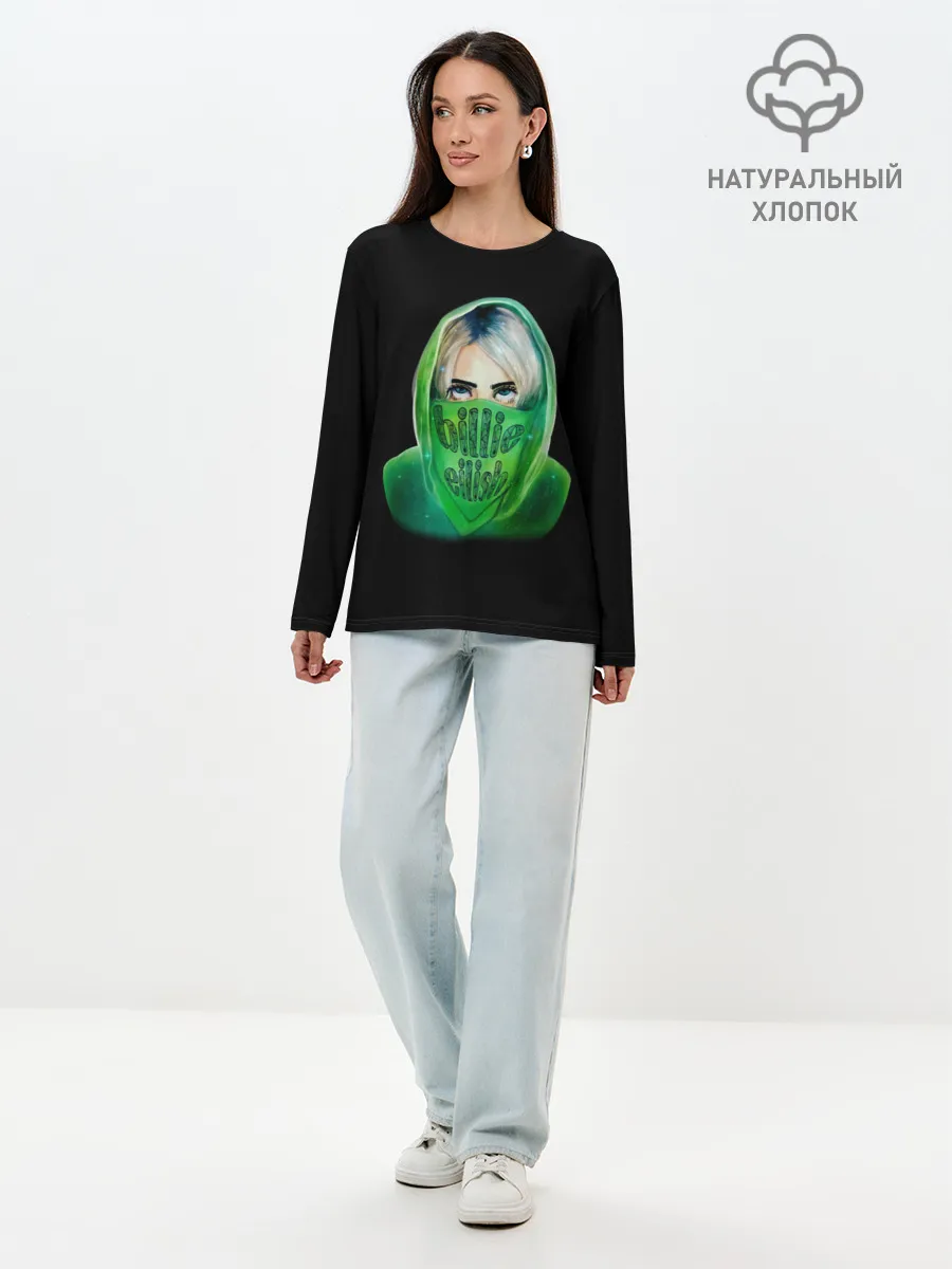 Лонгслив женский. Хлопок / Billie Eilish