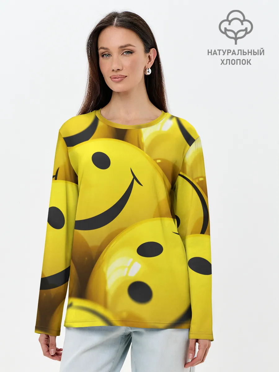 Лонгслив женский. Хлопок / YELLOW SMILE