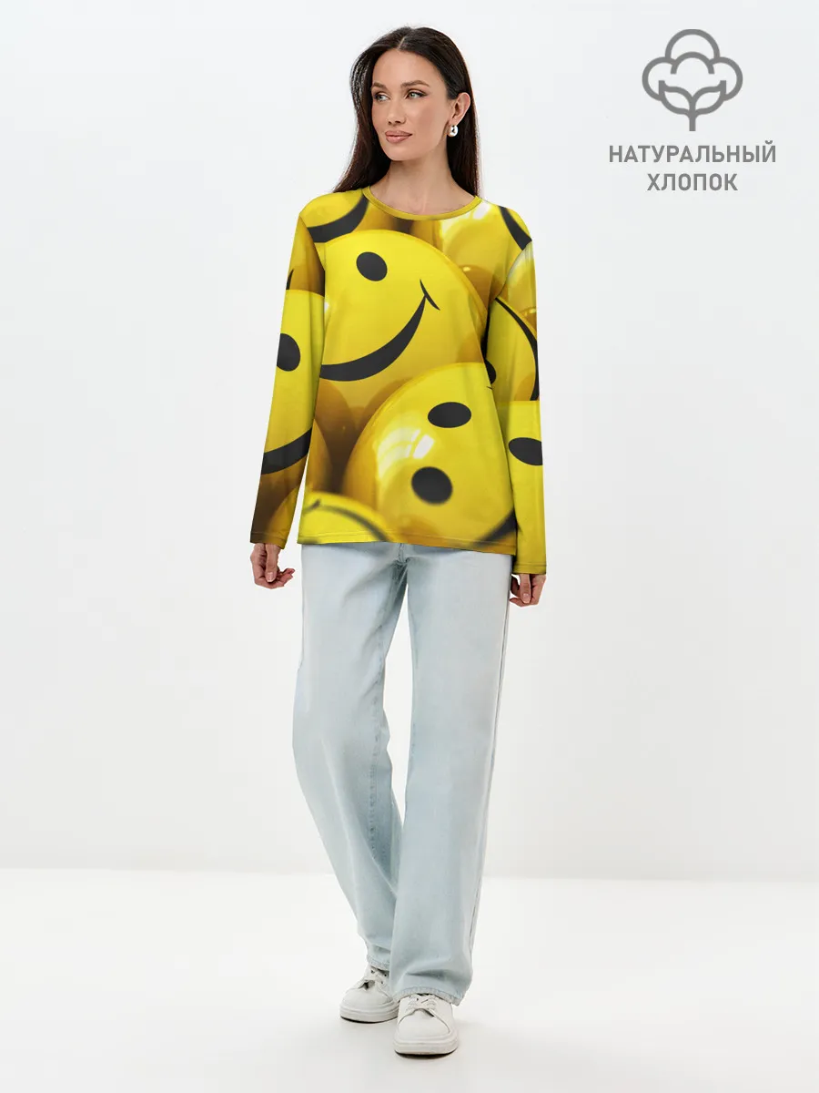 Лонгслив женский. Хлопок / YELLOW SMILE