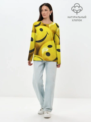 Лонгслив женский. Хлопок / YELLOW SMILE