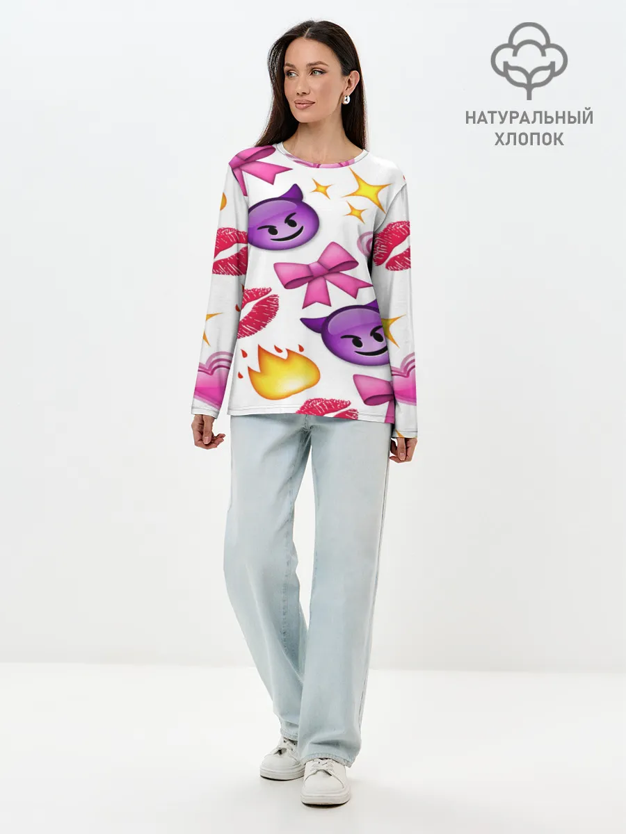 Лонгслив женский. Хлопок / ПОЗИТИВ
