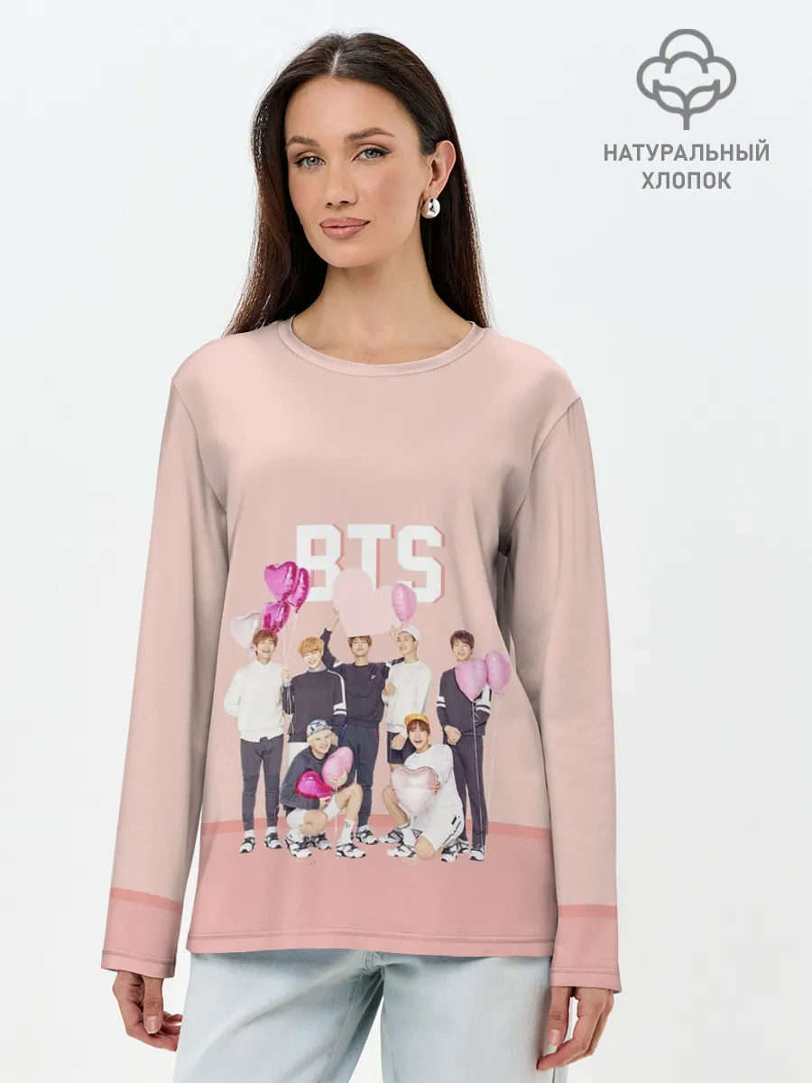 Лонгслив женский. Хлопок / BTS