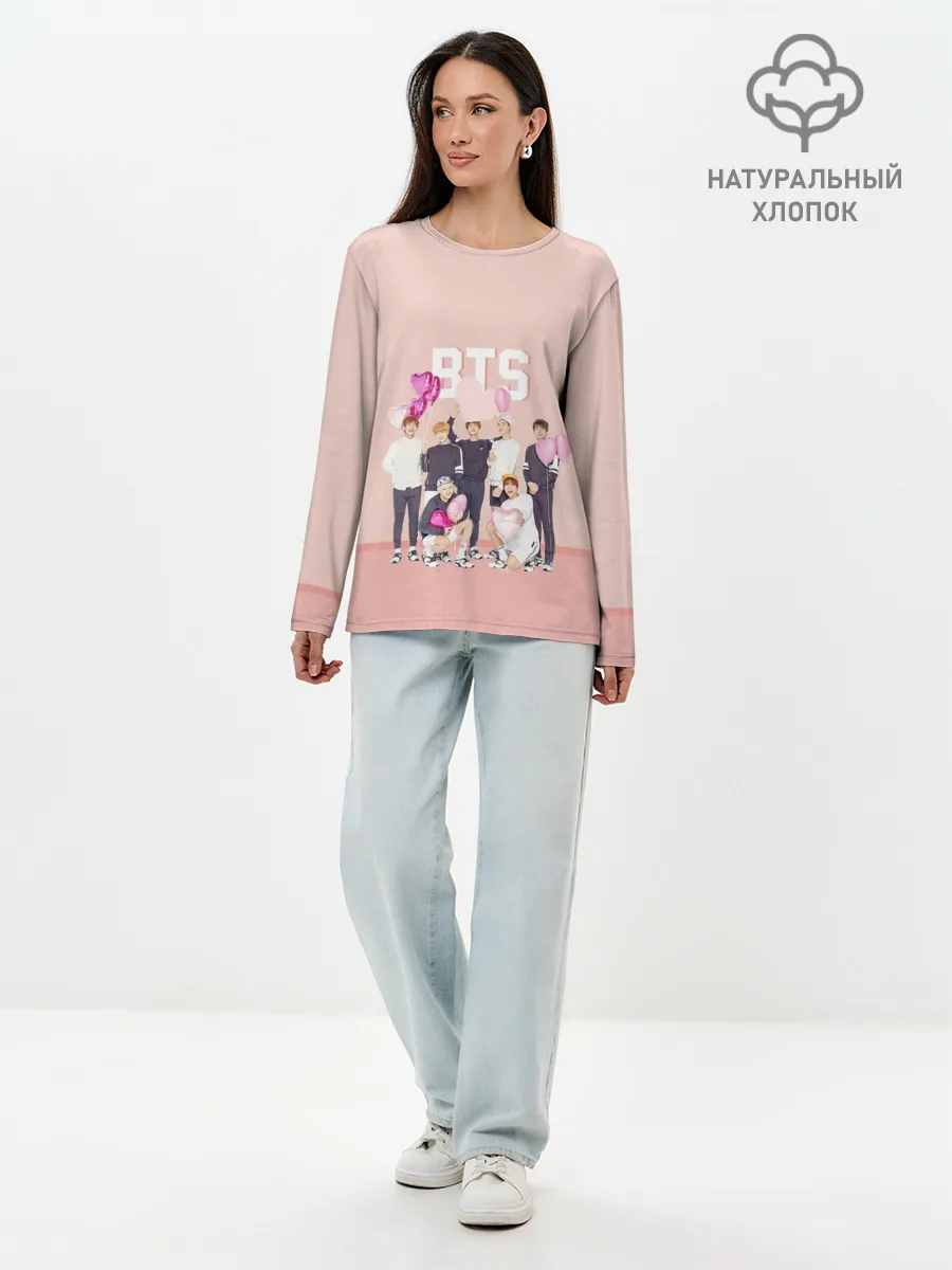 Лонгслив женский. Хлопок / BTS