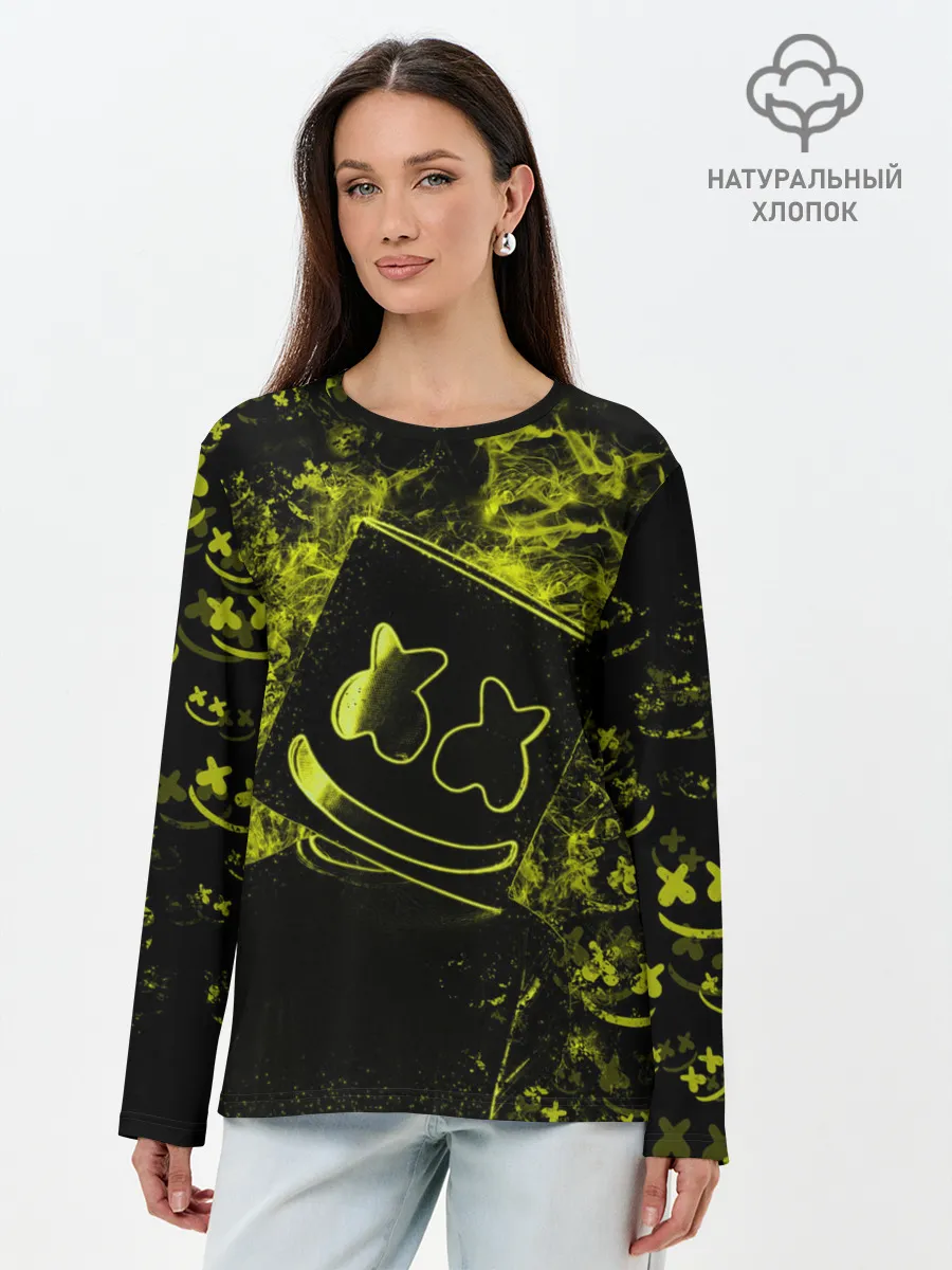 Лонгслив женский. Хлопок / Marshmello