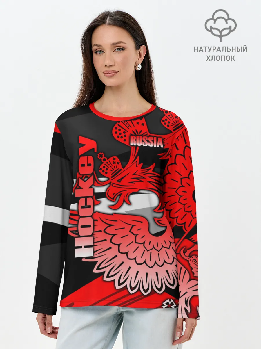 Лонгслив женский. Хлопок / Hockey