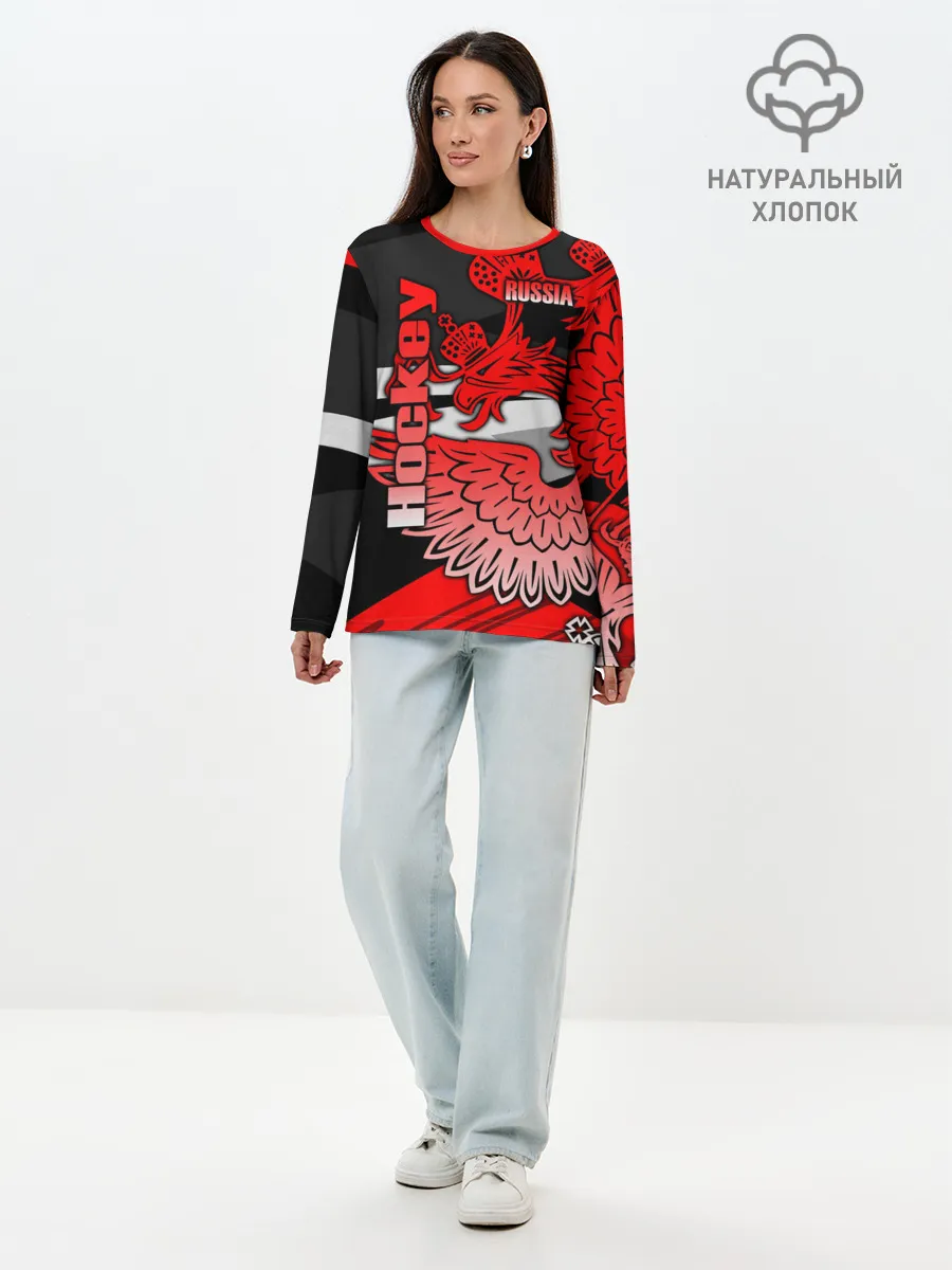 Лонгслив женский. Хлопок / Hockey