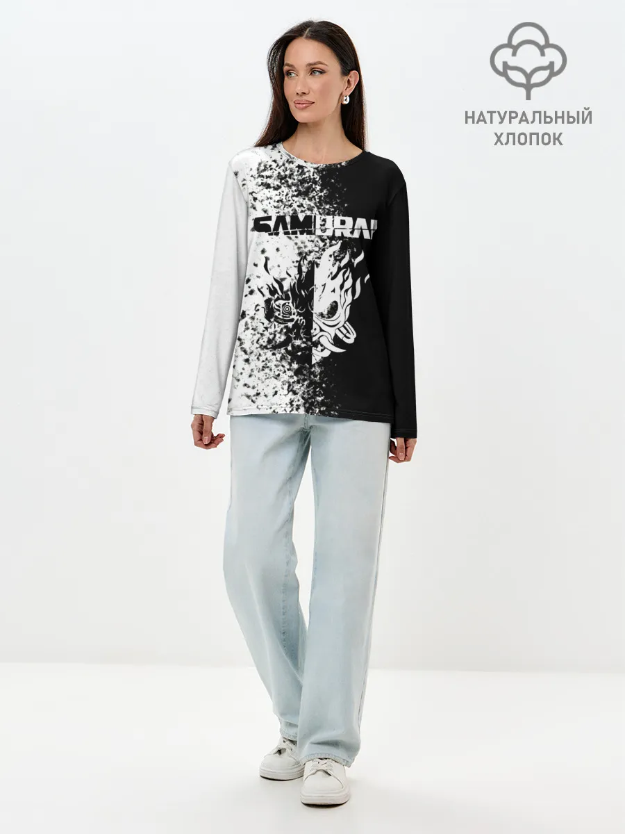 Лонгслив женский. Хлопок / Cyberpunk 2077 | Samurai.