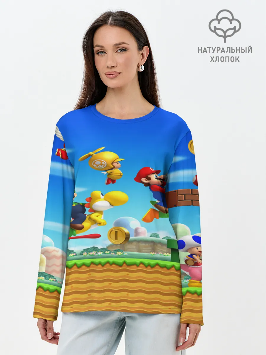 Лонгслив женский. Хлопок / Марио