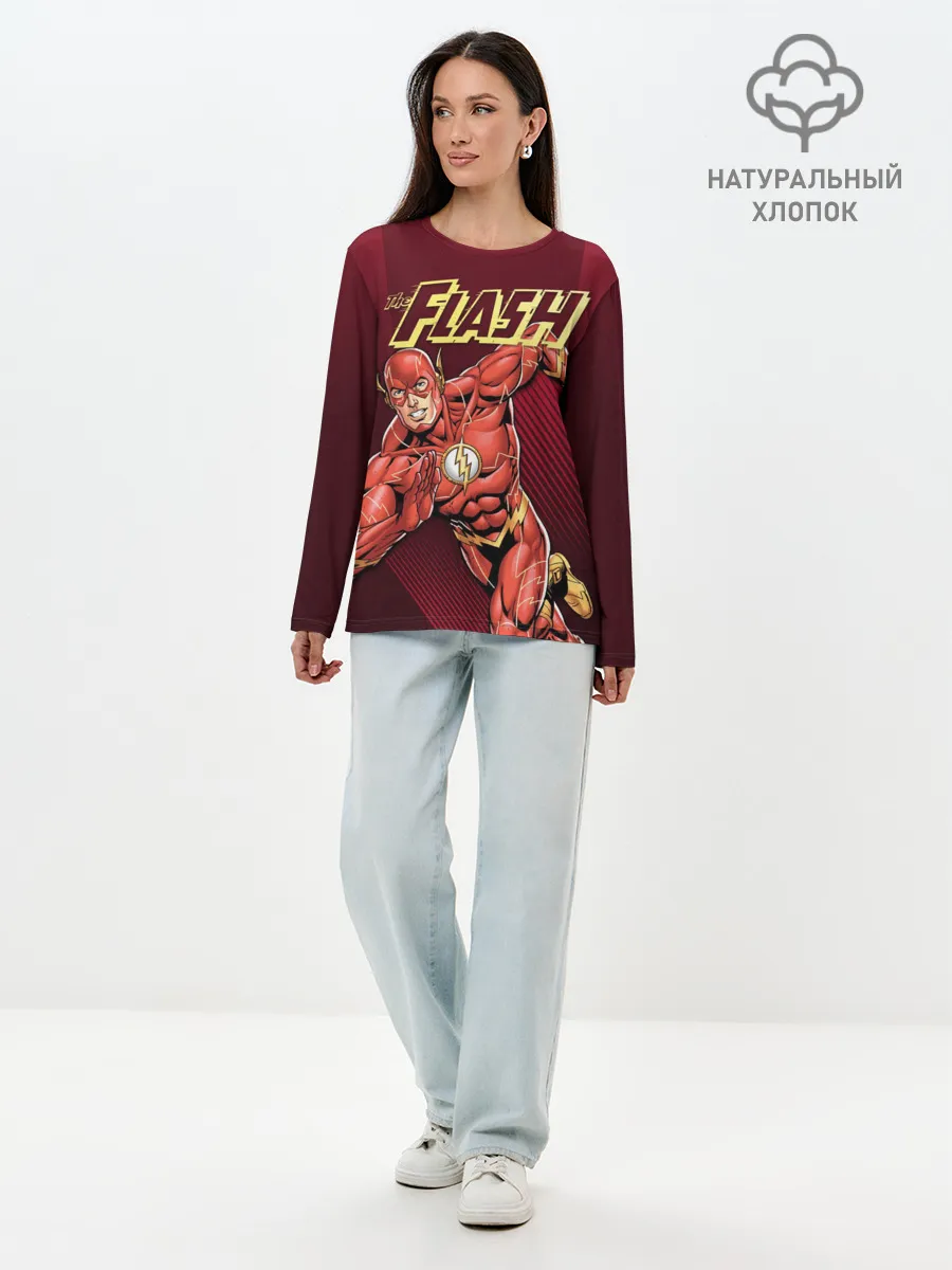 Лонгслив женский. Хлопок / The Flash